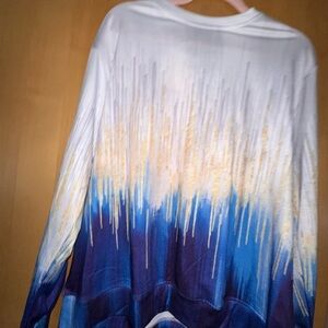 Pixie lady Gradient Blue and White Women's Sweater